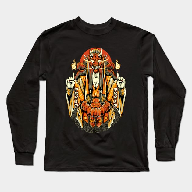 KAGUYA HANNYA YOKAI ONI Long Sleeve T-Shirt by lestercamacho